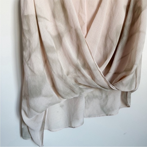 FREE PEOPLE | Flowy Draped Tank Top - Pale Pink with light marbling - Medium - Picture 3 of 6